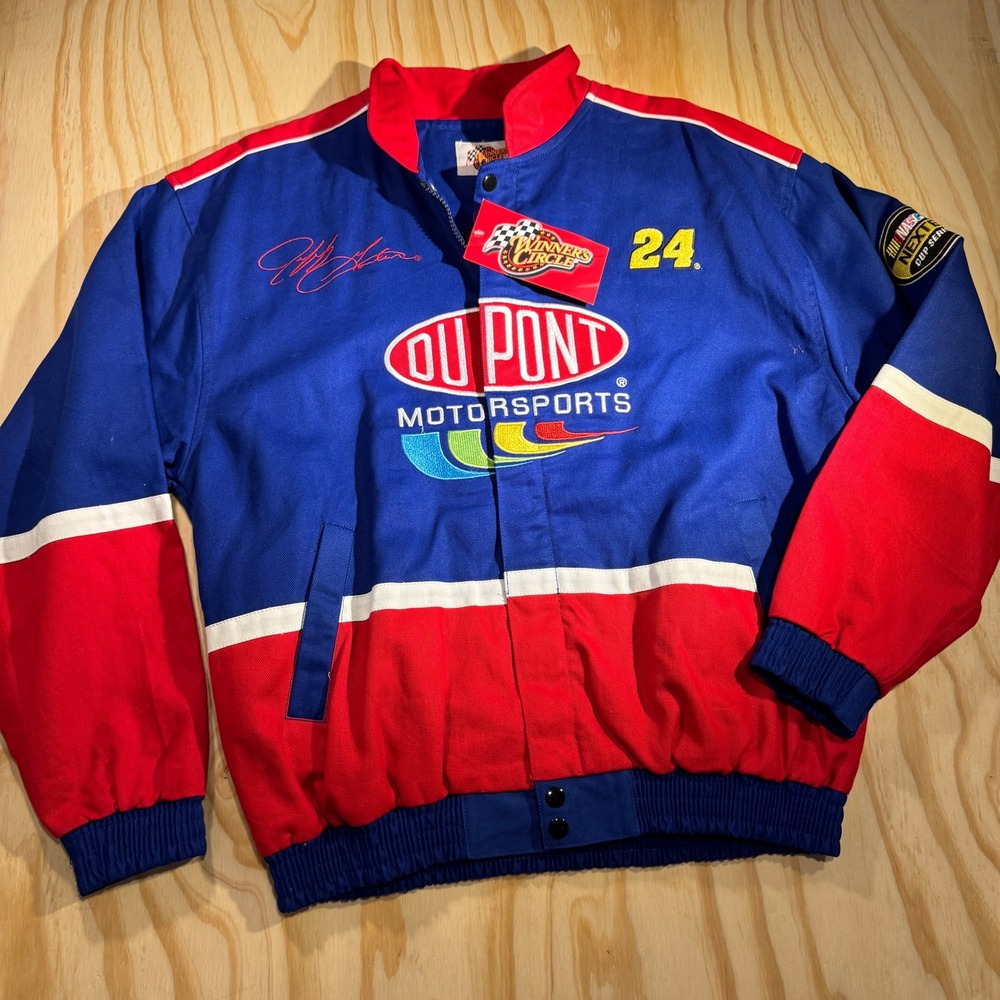 Winners Circle Men's DuPont Jeff Gordon 24 NASCAR Racing Jacket Blue Size Medium